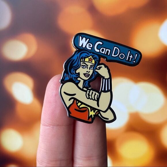 Wonder Woman Feminist Enamel Pin/ Brooch - Picture 1 of 5
